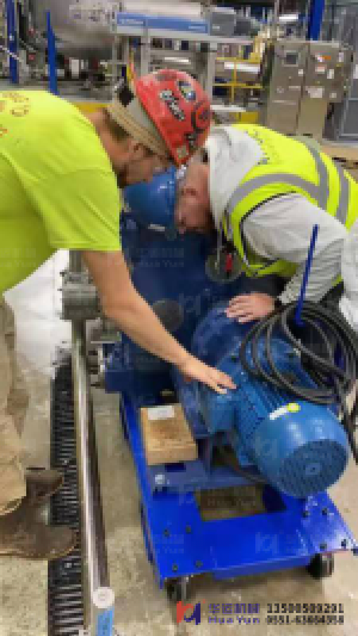 華運(yùn)軟管泵到達(dá)美國(guó)業(yè)主使用現(xiàn)場(chǎng)