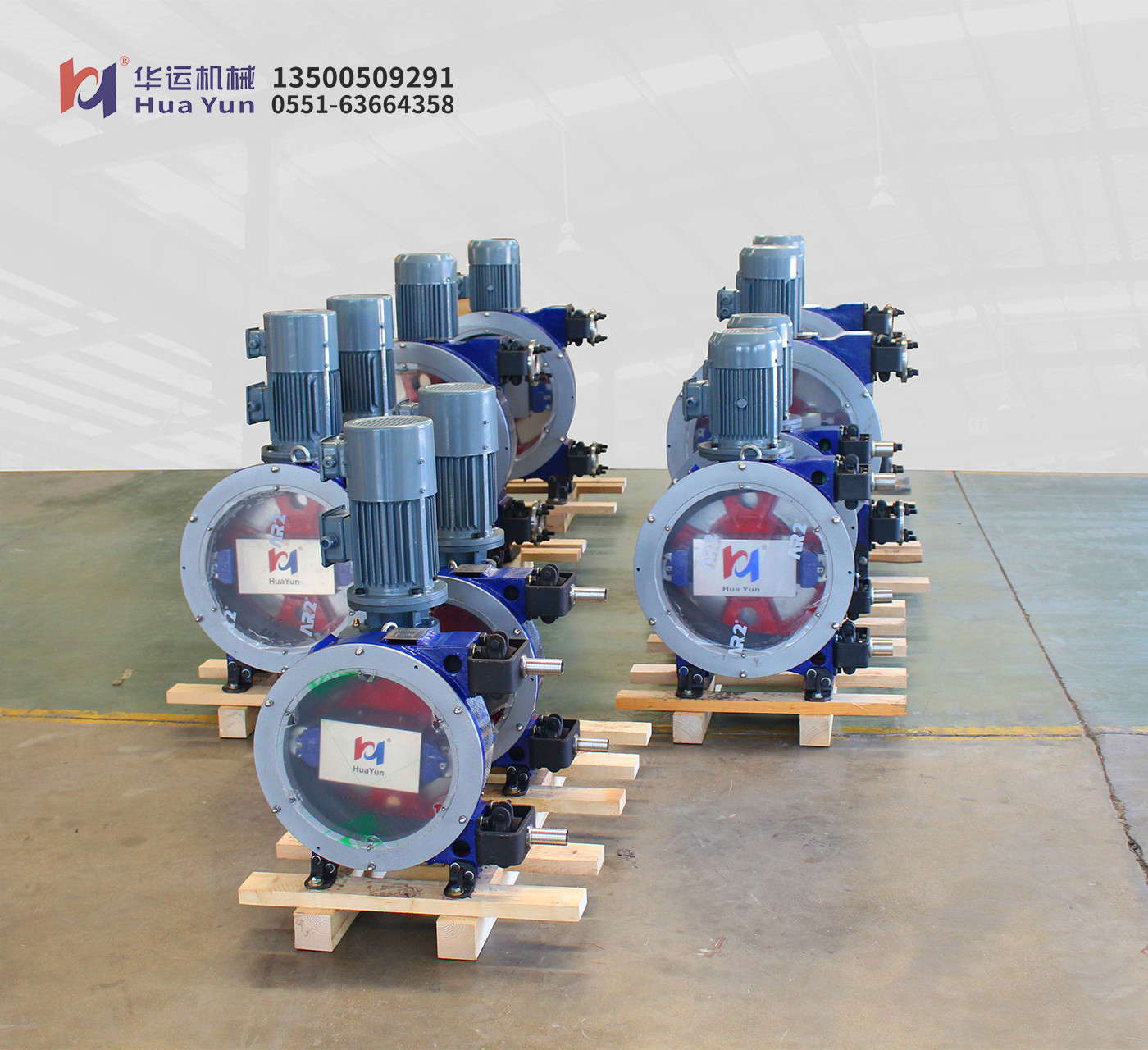 華運(yùn)機(jī)械一批出口美國軟管泵制造完成